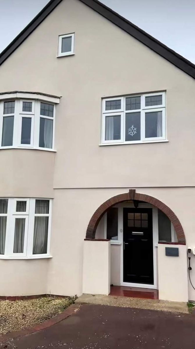 House render after softwash — bright and clean